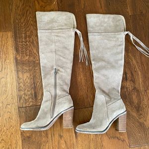 Franco Sarto Ellyn OTK Suede Boots Size 7.5